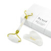Jade Stone Roller & Gua Sha Massage Set